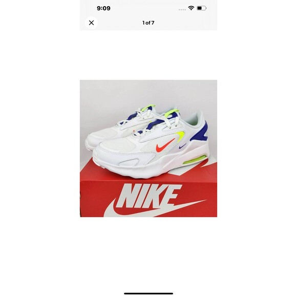 Nike Air Max Bolt Gs White Crimson Volt CW1626-103 Youth Size 5.5/Womens Size 7 - Picture 6 of 7